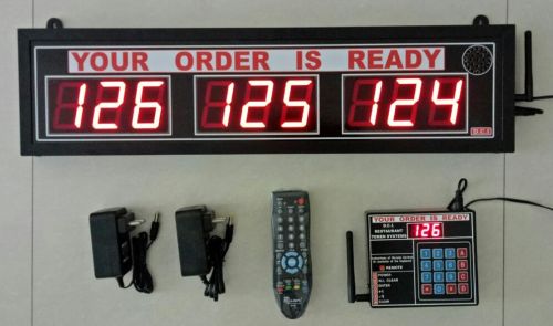 Wireless Restaurant Token Display, Color : Black