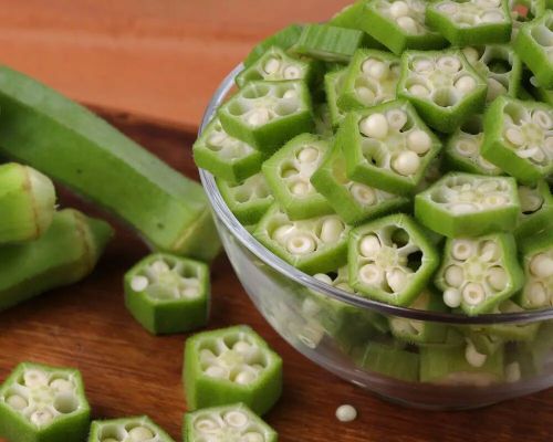 Fresh Cut Okra, Color : Green for Cooking, Side Dish