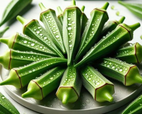 Whole Okra Bhindi, Color : Green for Cooking, Frying, Grilling