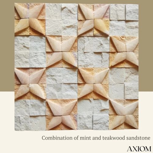 Sandstone 3d Star Design Stone Wall Cladding 300x300 Mm