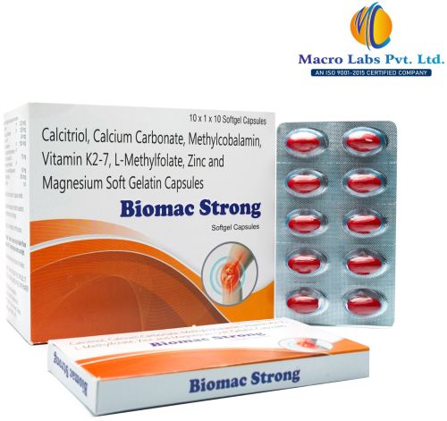 Biomac Strong Common Methycobalamin VIT K2-7, Color : Red, Red