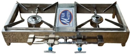 SS304 2 Burner Bio Gas Stove, Brand Name : Milkmaster