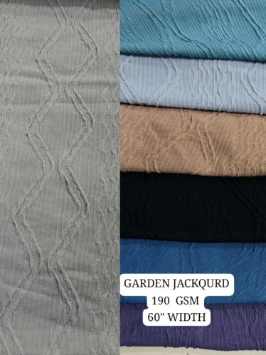 Plain Garden Jacquard Polyester Lycra Fabric, Size (Inches) : 60 Inch