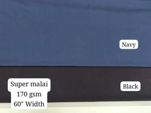 Plain Super Malai Print Polyester Lycra Fabric, Color : Multi Colours