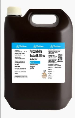 4500ml Mutadine 10% Solution IP, Packaging Size : 4.5 Litre (4500ml)