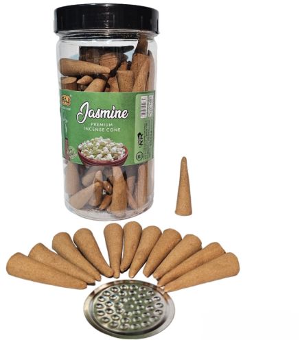 Raj Wood 200g Jasmine Dhoop Cones, Color : Brown