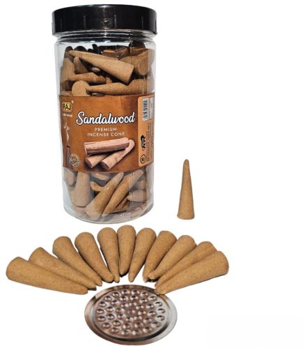 Raj Non Polished Plain 200g Sandalwood Dhoop Cones