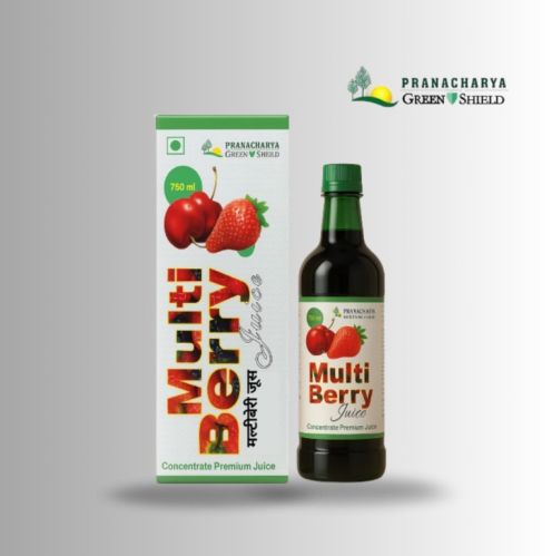 Pranacharya Greenshield Multiberry Juice, Color : Red, Purity : 100%