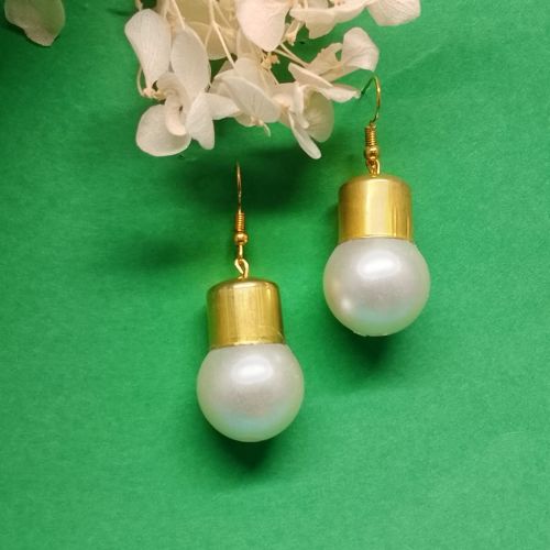 Alloy NIPSTec Elegant Pearl Drop Earrings, Size (Inches) : 5 Cm