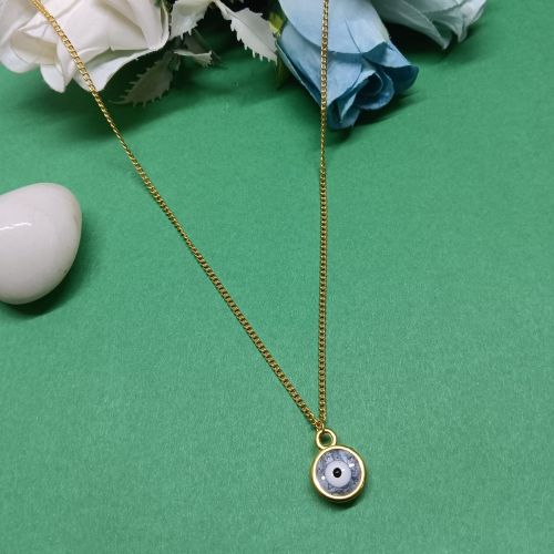 NIPSTec Alloy Gold-Toned Evil Eye Pendant 30 Cm