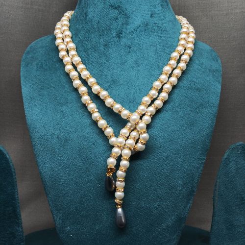 NIPSTec Beads Multi-Layered Pearl Necklace Modern