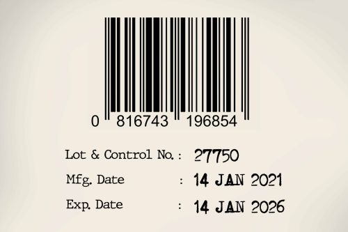 Paper Mfg Exp Batch Number Label