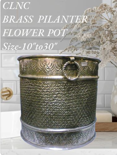 Clnc Brass Handicraft Flower Planter POT