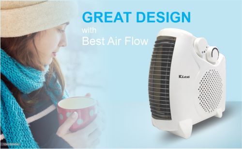 Rico RH1502 2000W Room Heater, Color : White for Indoor Use