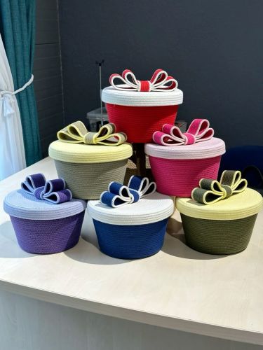 Home Decor Cotton Diwali Hamper Basket, Color : All Color