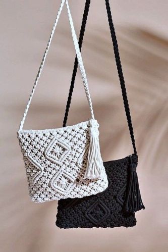 Home Decor Cotton Handmade Macrame Bags, Color : All Color