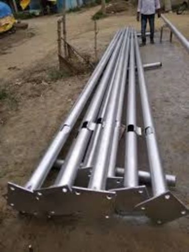 Polished Noida MS Tubular Pole, Shape : Square