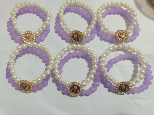 Sapphire Gemstone Glass Beads Religious Bracelets Casual