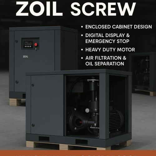 Zoil Screw Compressors Model-ZSC 20, Motor Power : 15KW