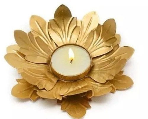 Iron Lotus Tea Light Holder – Elegant Floral Candle Stand for Diwali and Home Decor