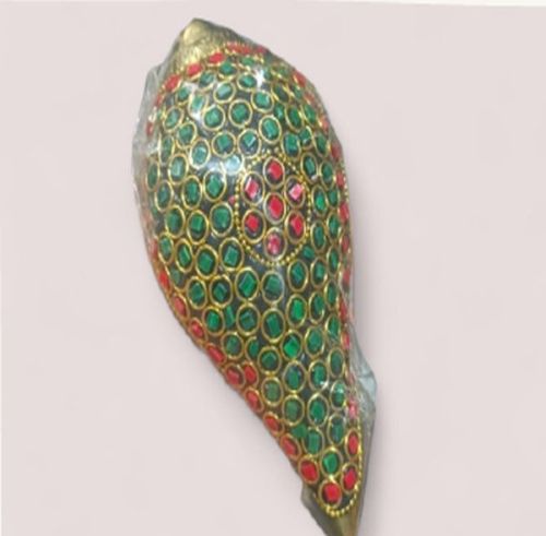 Multicoloured Brass Shankh