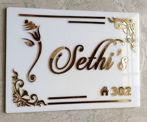 Rectangular Acrylic Name Plates for Personalized Desk Accessory