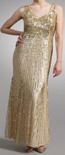 Solid Polyester Ladies Sequence One Piece Dress, Length : Maxi