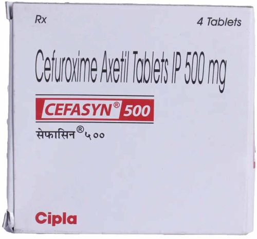 Cefasyn 500mg Cefuroxime Axetil Tablet, Packaging Type : Box