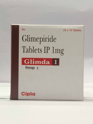 Glimda 1Mg Glimepiride Tablet, Packaging Type : Box