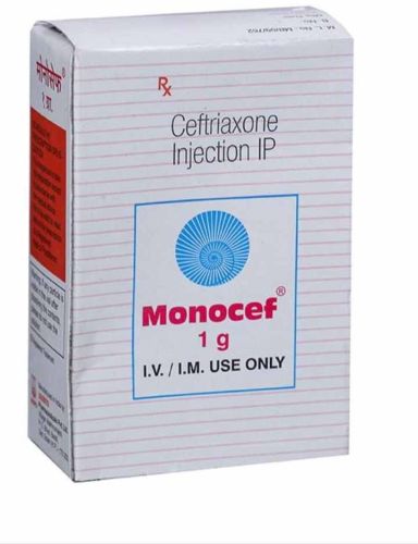 Monocef 1gm Ceftriaxone Injection, Packaging Type : Box