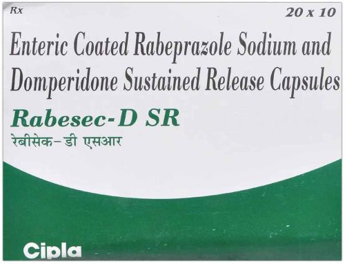 Rabesec DSR Rabeprazole Domperidone Capsule, Packaging Type : Box