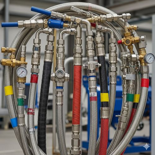 Stainless Steel Hose Pipes, Shape : Round