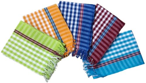 Cotton Checked Towels Standard, Technics : Machine Made