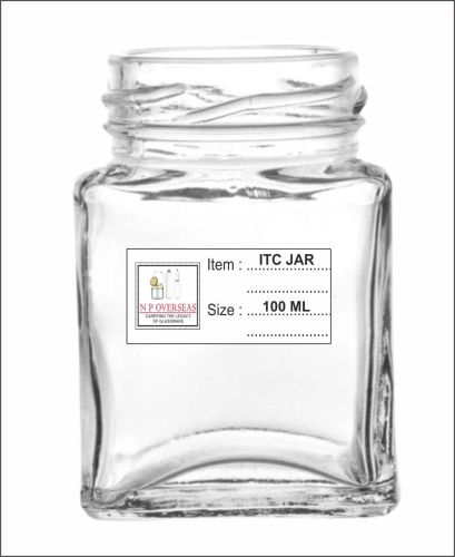 Np Glass 100 Ml ITC Jar, Color : Transparent, Shape : Sq