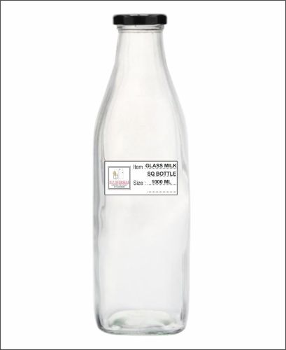1000 Ml Sq Glass Milk Bottle, Brand Name : N P