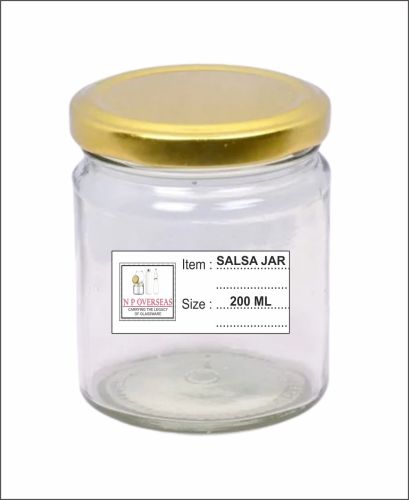 200 Ml Glass Salsa Jar, Color : Transparent
