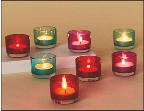 Polished Glass Candle Gift Set, Brand Name : Chirag