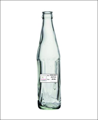 Glass 200 Ml Soda Soft Bottle, Color : Transparent
