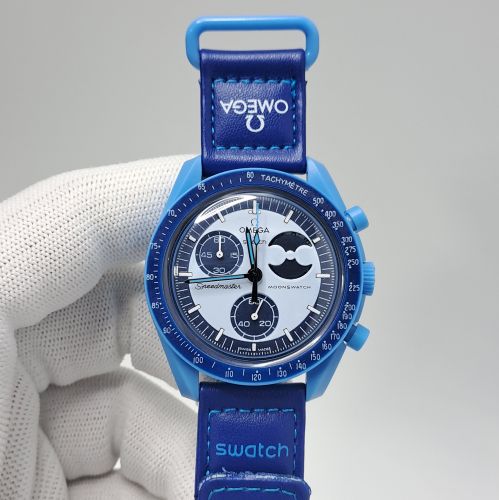 Omega Speedmaster Swatch Moonswatch Mission On Earth Chronograph Swiss Watch