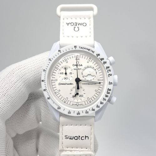 Omega Speedmaster Swatch Moonswatch Mission To The Moon Chronograph Swiss Watch