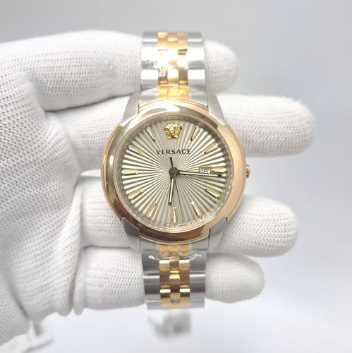Versace V Urban Dual Tone Golden Dial Store Quality Swiss Watch