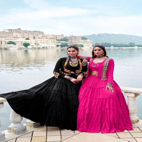 Pure Rayon Navratri Dress For Women, Color : Assorted