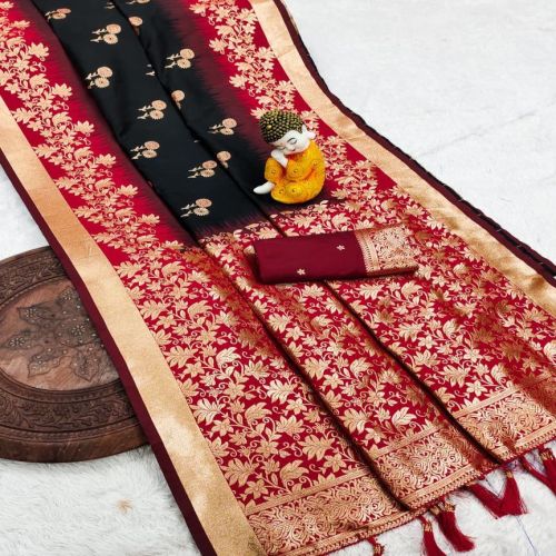 Pure Soft Banarasi Silk Saree, Work : Rich Mina Work