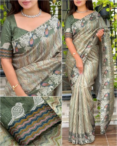 Traditional Handloom Tussar Silks Sarees, Saree Length : 6.3 Meter