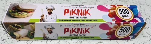 Plain Organic Butter Paper 40 GSM, Color : White for Food Packaging