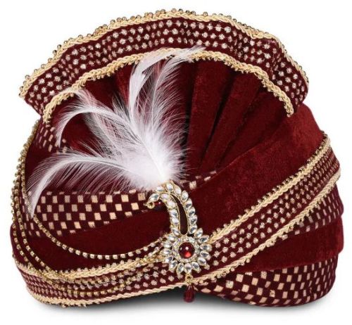 Silk Groom Wedding Pagri, Color : Multicolor