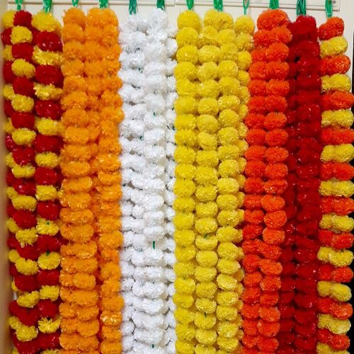 Non Polished Polythyne BDC Plain Artificial Merigold Garland