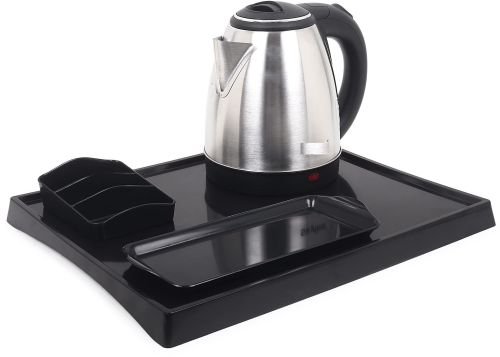 Stainless Steel Electric Kettle with Amity Tray Set