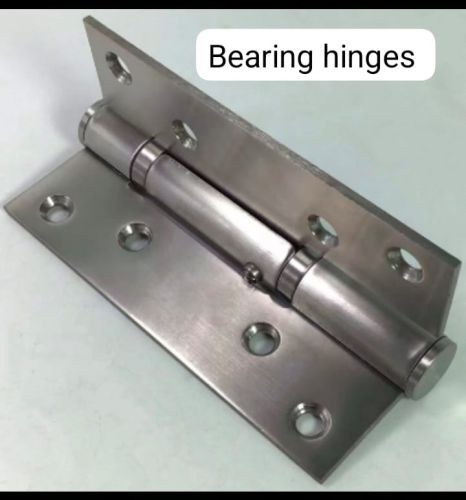 Polished Stainless Steel Bearing Hinges, Color : Silver