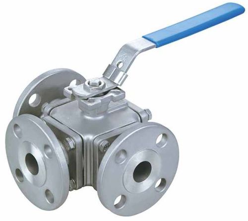 Stainless Steel Flanged Ball Valve, Color : Silver